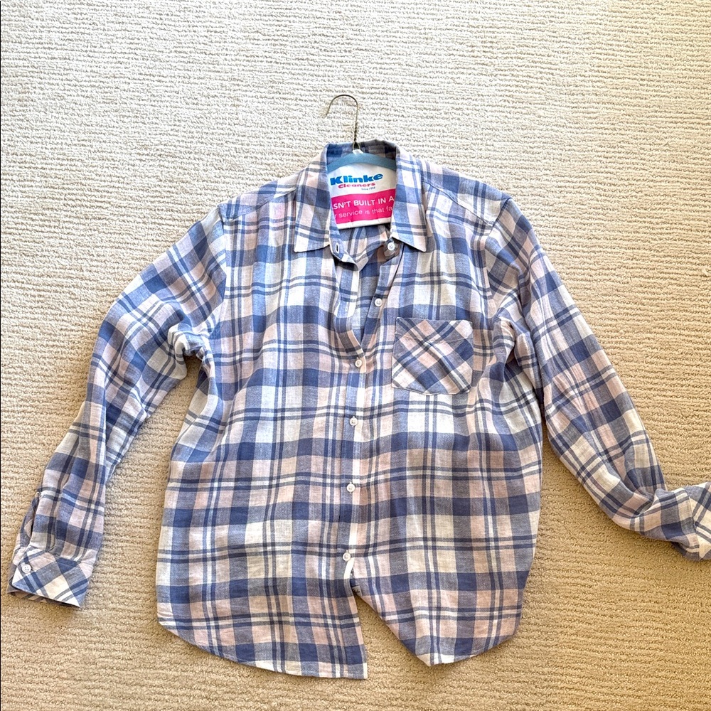 Rails Blue and Cream Plaid Shirt